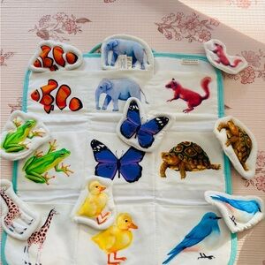Lovevery animal matching pocket game organic cotton